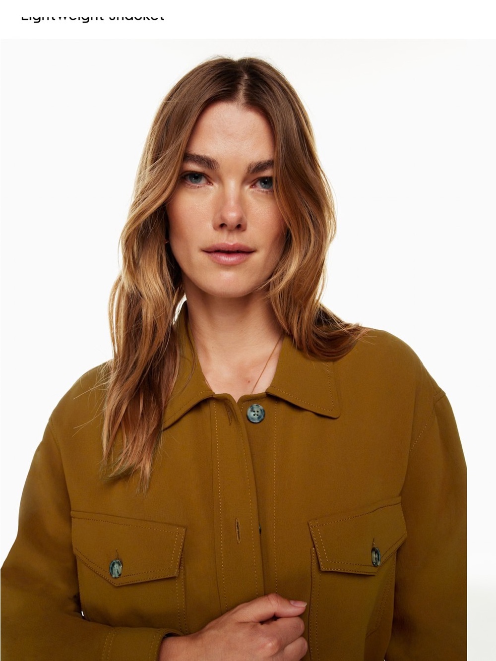 Aritzia Wilfred “The Ganna” shirt jacket, XXS Crepette Camel oversized Shacket - Picture 13 of 16